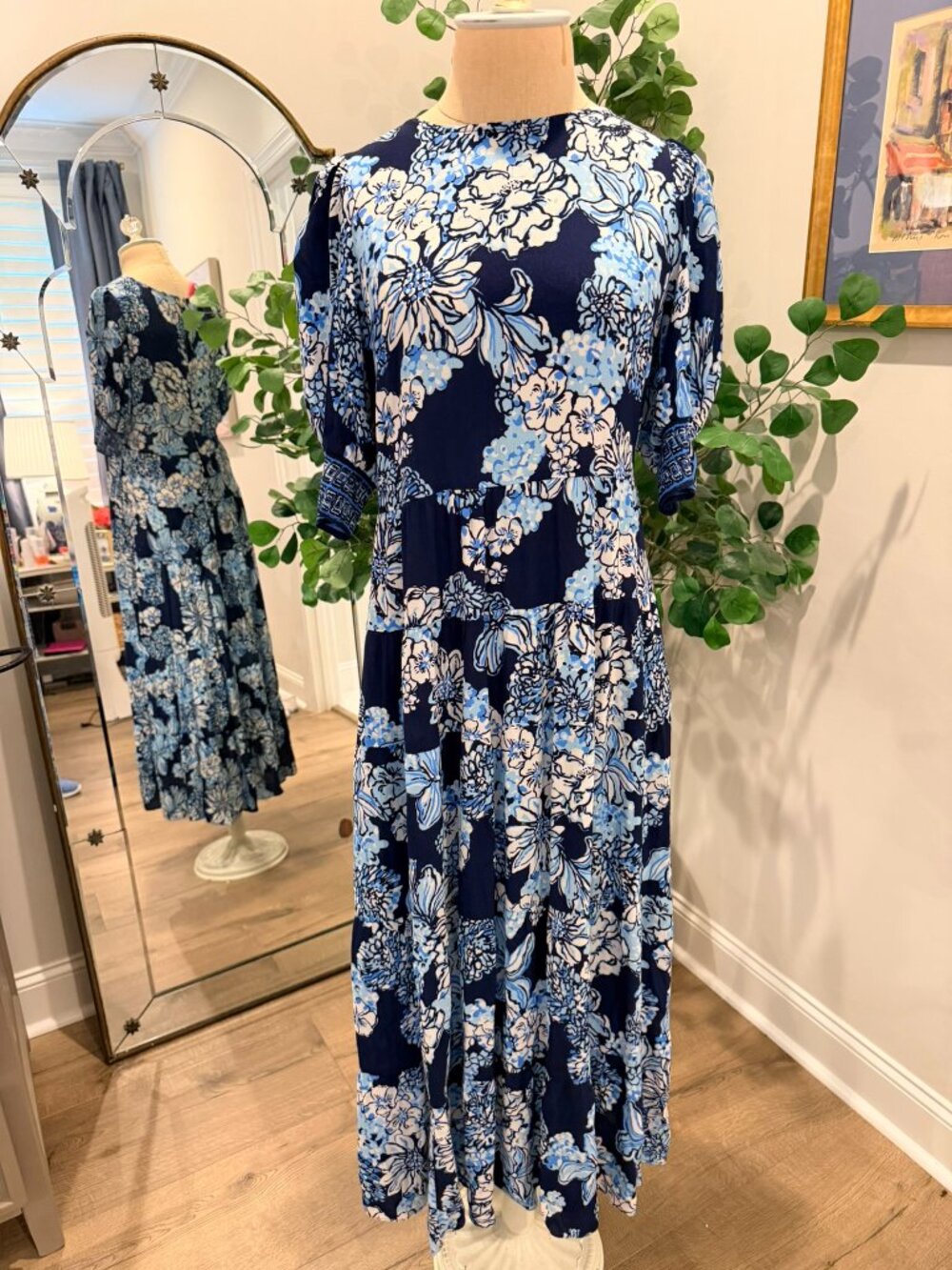 Lilly Pulitzer Floral Maxi Dress size 2